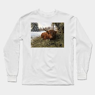 Scottish Highland Cattle Cow 2212 Long Sleeve T-Shirt